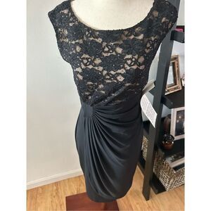 Classy black dress size 6 Wedding guest
